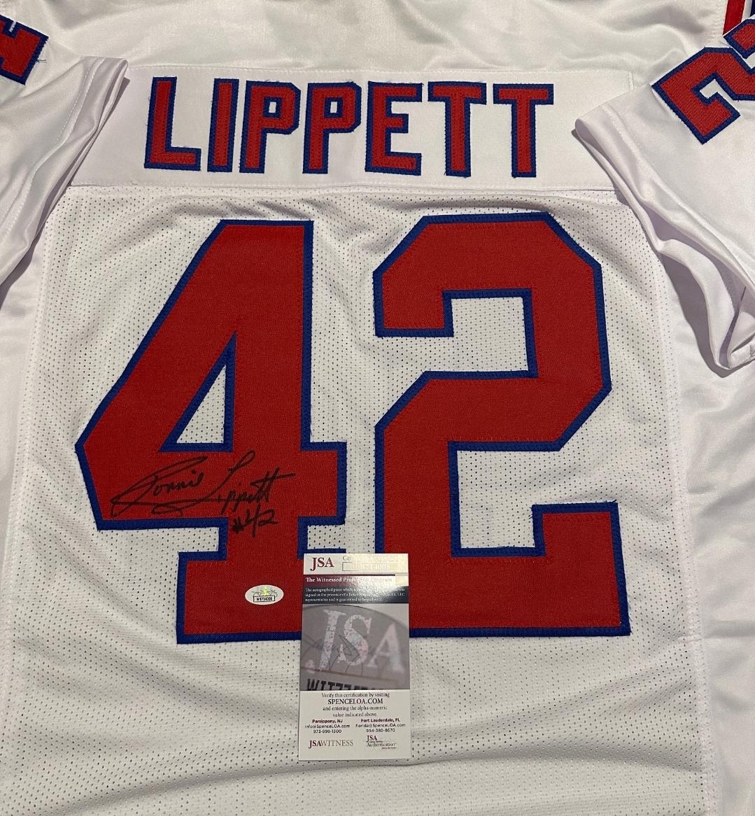 Ronnie Lippett New England Patriots Autographed Custom Football Jersey coa