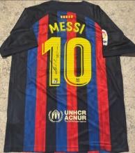 Lionel Messi F.C. Barcelona Autographed Nike Home Soccer Jersey coa