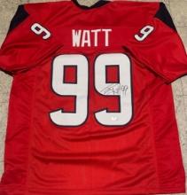 J.J. Watt Houston Texans Autographed Custom Football Jersey coa