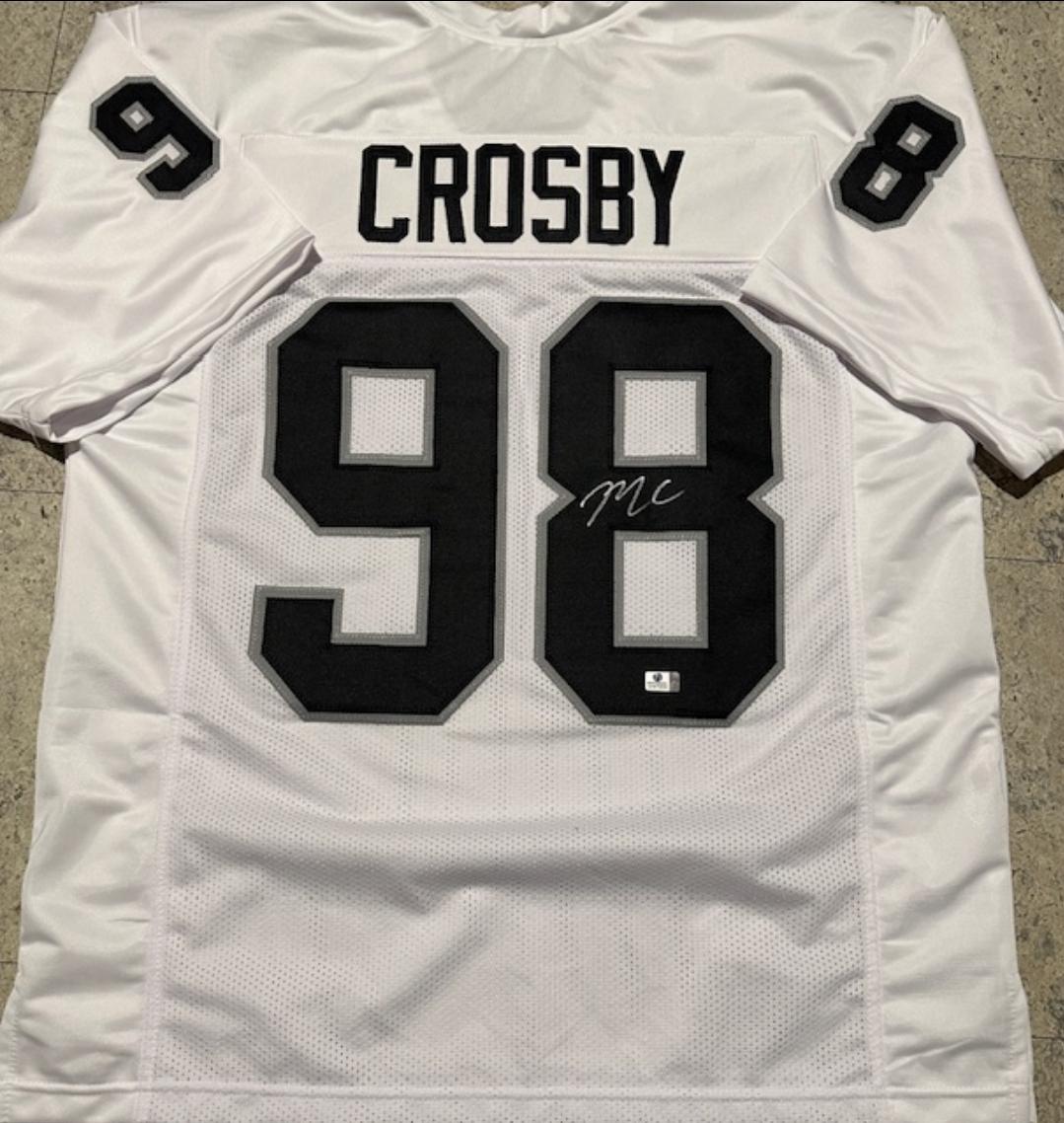 Maxx Crosby Las Vegas Raiders Autographed Custom Football Jersey coa