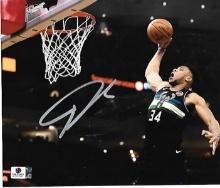 Giannis Antetokounmpo Milwaukee Bucks Autographed 8x10 Photo coa