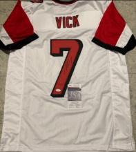 Michael Vick Atlanta Falcons Autographed Custom Football Jersey coa