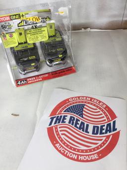 Ryobi Battery, 18v 4Ah (2)