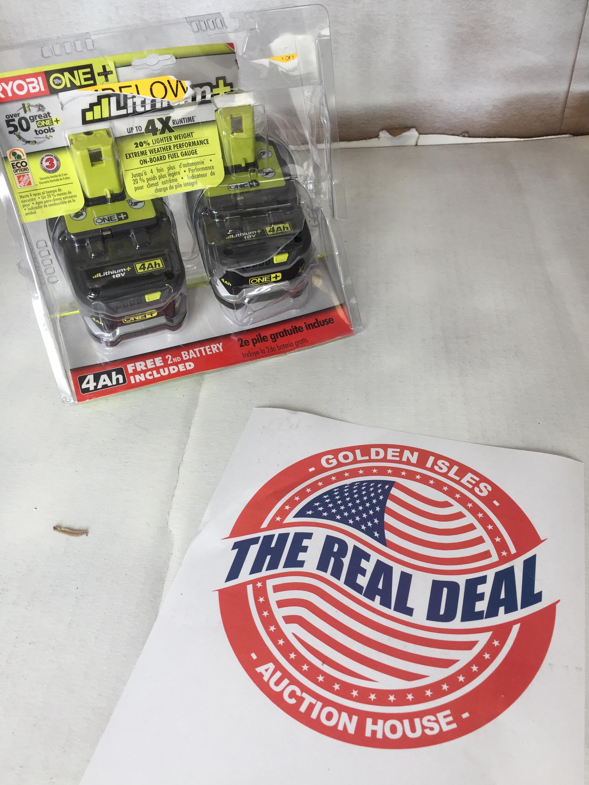 Ryobi Battery, 18v 4Ah (2)