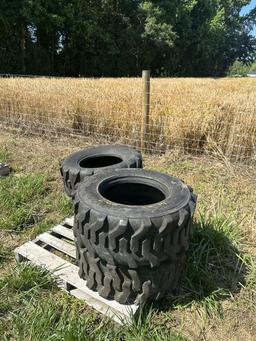 Set of skid steer tires