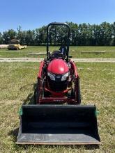 Mahindra tractor with front end loader
