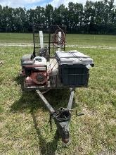 Pressure washer setup with trailer