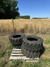 Set of skid steer tires