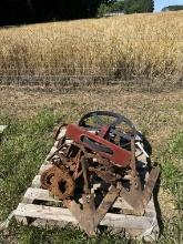 Pallet of tractor parts