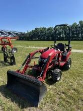 Mahindra tractor with front end loader