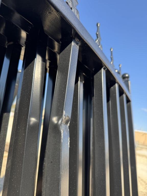 20' double entry gate. one picket has bend as