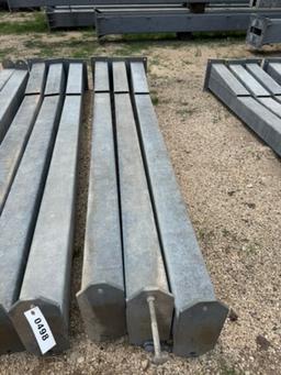 4- Galvanized structural tubing w/flanged ends.