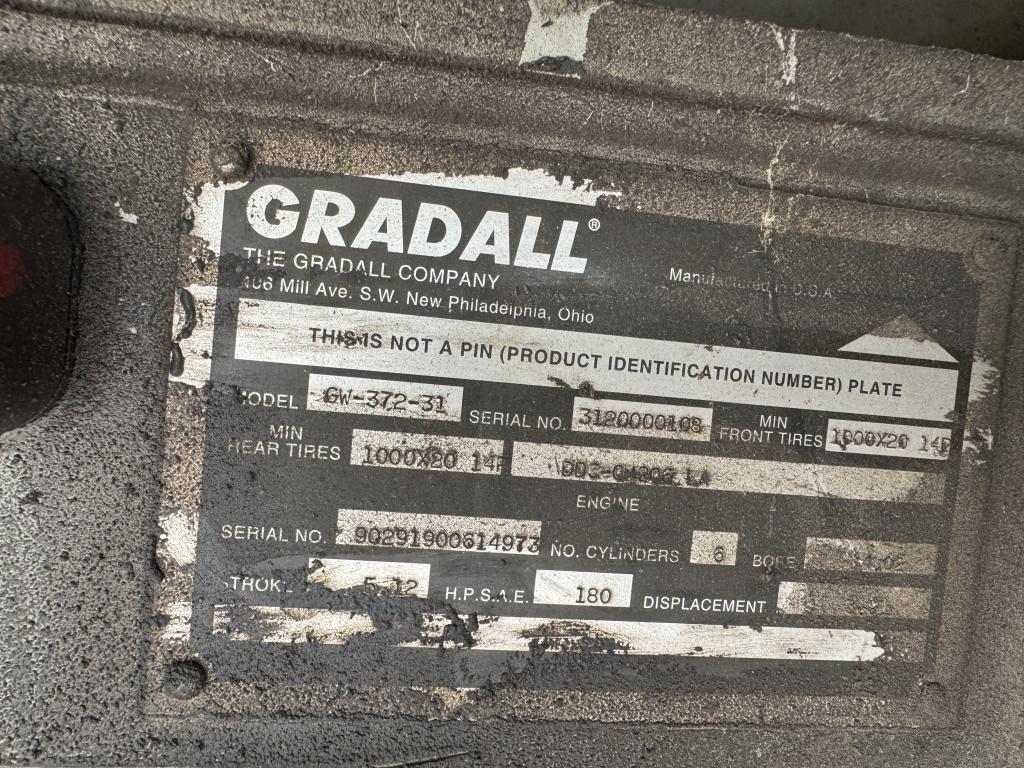 2007 Gradall XL3100, only 11,823 miles. 4203hrs