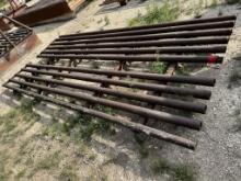 76'x12' cattle guard w/Rail Road iron on bottom.