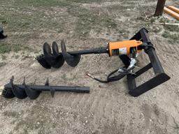 Skid steer auger w/ 12" & 18" bits. (new)