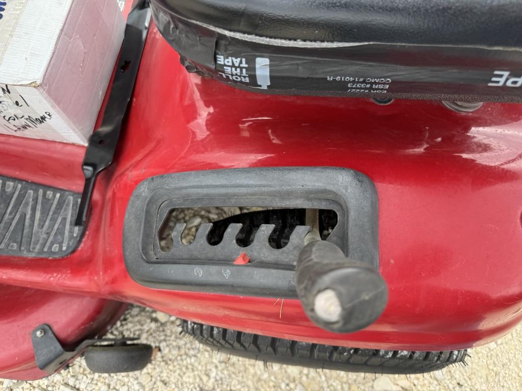 Craftsman 42" gas mower. Runs, drives.