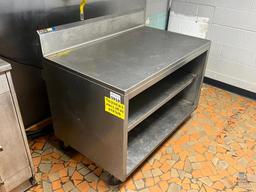 2 STAINLESS STEEL KITCHEN TABLES