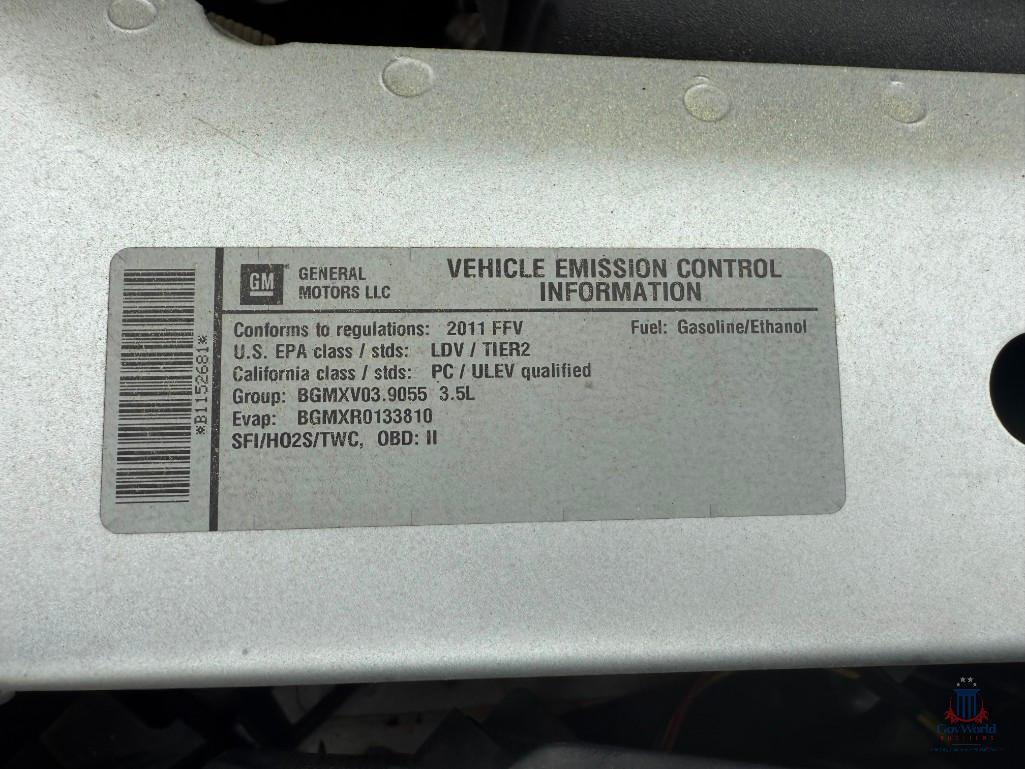 2011 Chevrolet Impala Passenger Car, VIN # 2G1WF5EK7B1152681
