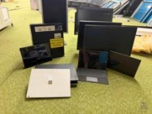 LOT CONSISTING OF ELECTRONICS AND 3 DESK CHAIRS