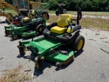JOHN DEERE 757 ZERO TURN MOWER, SER#TC0757B040537