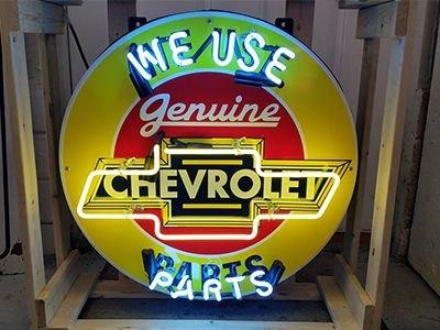 Chevrolet Genuine Parts Tin Neon Sign