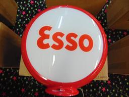 Set of 6 Gas Pump Globes - ESSO & American Gas