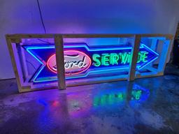 Ford Service Double Sided Animated Tin Neon Sign