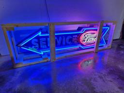 Ford Service Double Sided Animated Tin Neon Sign