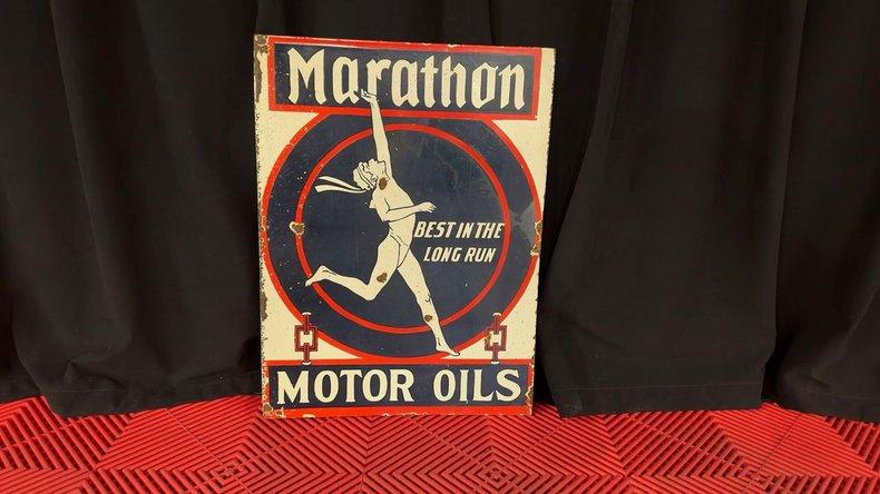 Marathon Motor Oils Sign