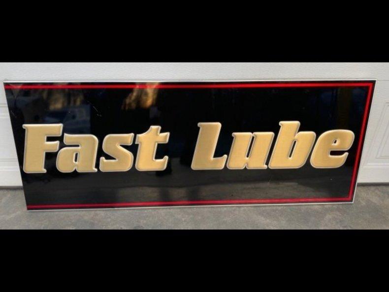 New Old Stock Embossed Fast Lube Sign