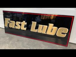 New Old Stock Embossed Fast Lube Sign