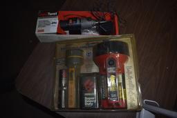 Black and Decker Rechargeable cordless screwdriver and brand new Kripton Flashlight set
