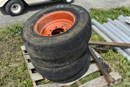 4 Solid Bergougnan 8-16 8 Lug Tires