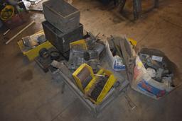Group of hardware, some old tools, electrical items, piping items, etc