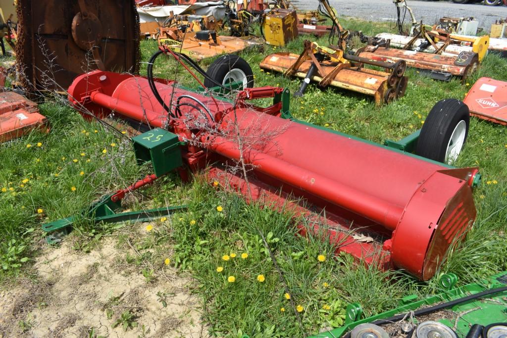 Brillion Tow Behind 12' Flail Mower with hydraulic Transport