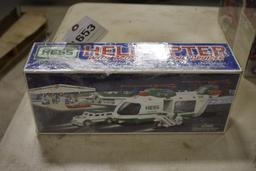 Hess Helicopter With Motorcycle And Cruiser