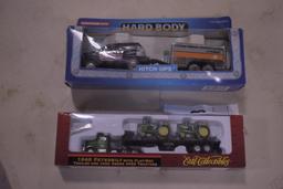 ERTL 1948 Peterbilt with John Deere 4020 Tractors and Hard Body 4x4 with U-Haul Trailer