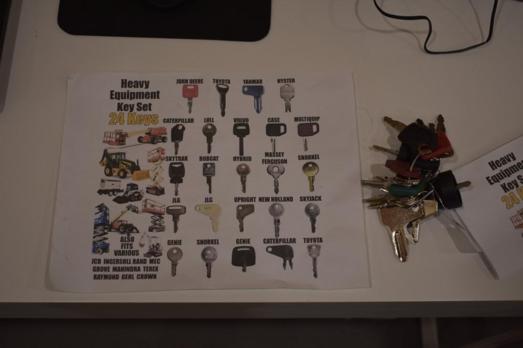 24 Key Heavy Equipment Key Set