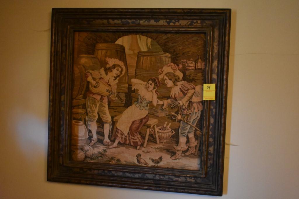 Pair of Needle Point Pictures in frames