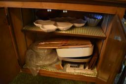 Oak Dining Room Cabinet with 3 Tier Shelf