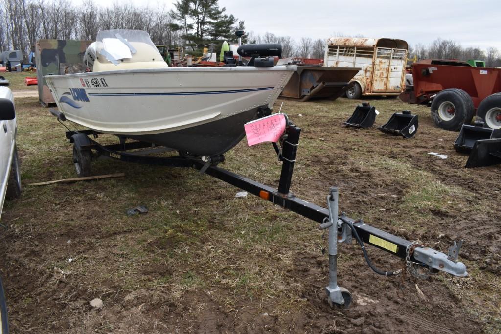 1999 Lowe Sea Nymph V Series 148SC with Lowe Trailer