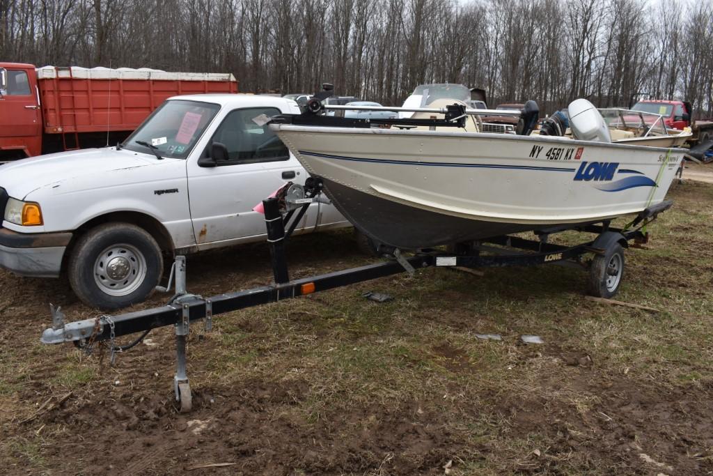 1999 Lowe Sea Nymph V Series 148SC with Lowe Trailer