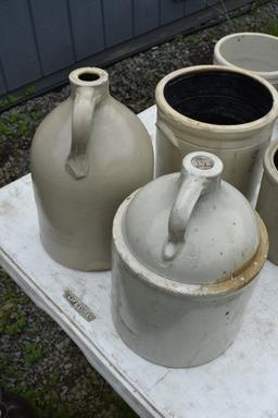 2 Jug Handle Crocks