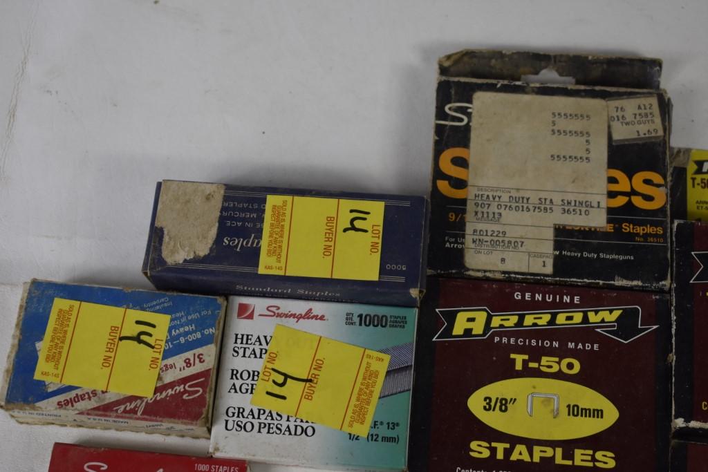 13 Boxes of Staples for Staple Gun
