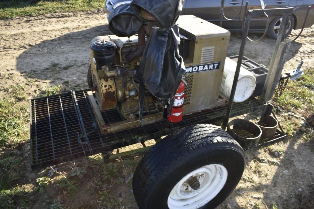 Hobart 200A Welder Generator on Trailer