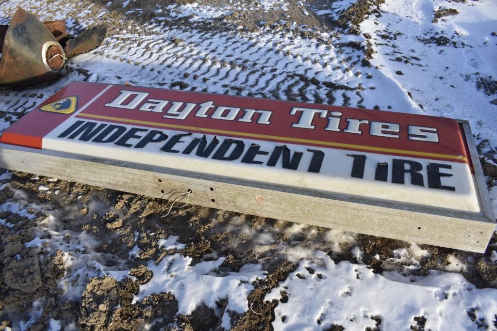 Dayton Tires Double Sided Sign