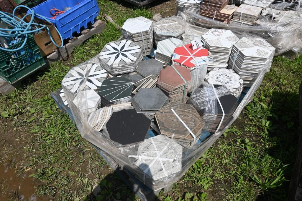 Pallet of Misc Hexagon Tile