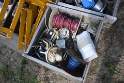Scaffold Jacks, Wire, PVC Pipe Fittings, DeWalt Case