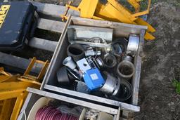 Scaffold Jacks, Wire, PVC Pipe Fittings, DeWalt Case