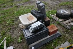 Pallet with Live Animal trap, Emergency Auto Kit